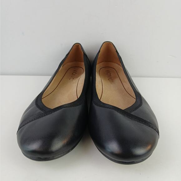 Vionic SZ 8.5 Caroll Ballet Flat in Black Leather - Picture 6 of 8